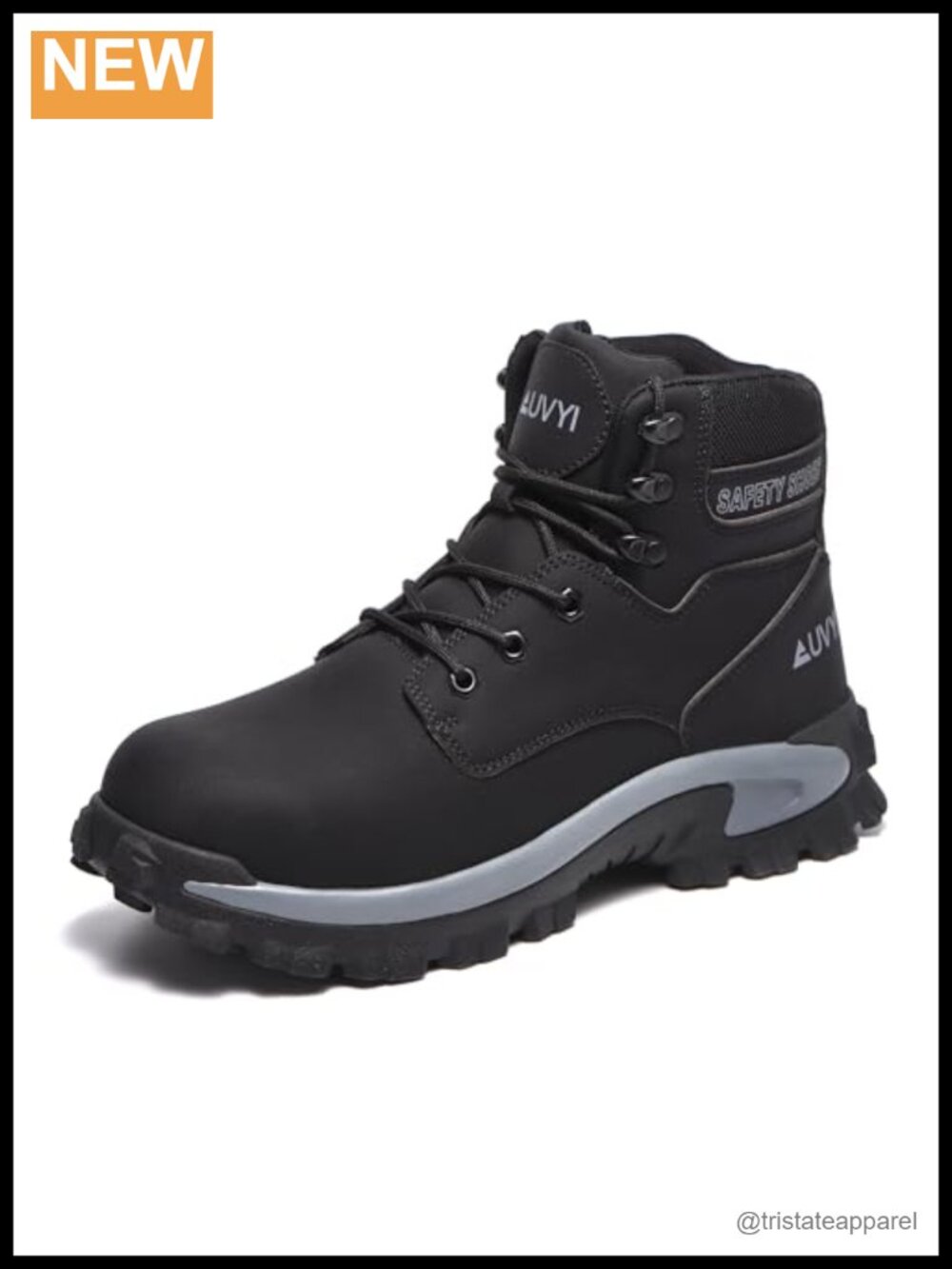 Men's Waterproof Steel Toe Work Boots Kevlar Slip-Resistant Leather